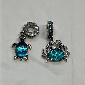 Crab & Turtle Bracelet Charms-NEW